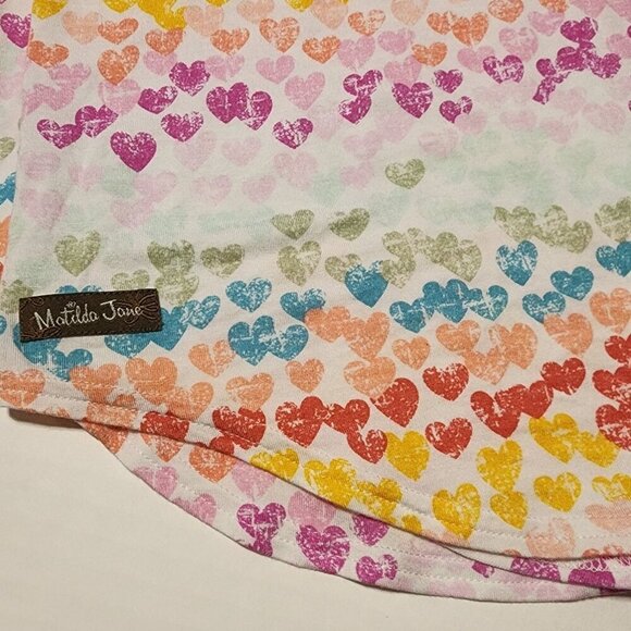 Matilda Jane sz L women Heart to Heart pajama top Be Mine - Picture 8 of 9
